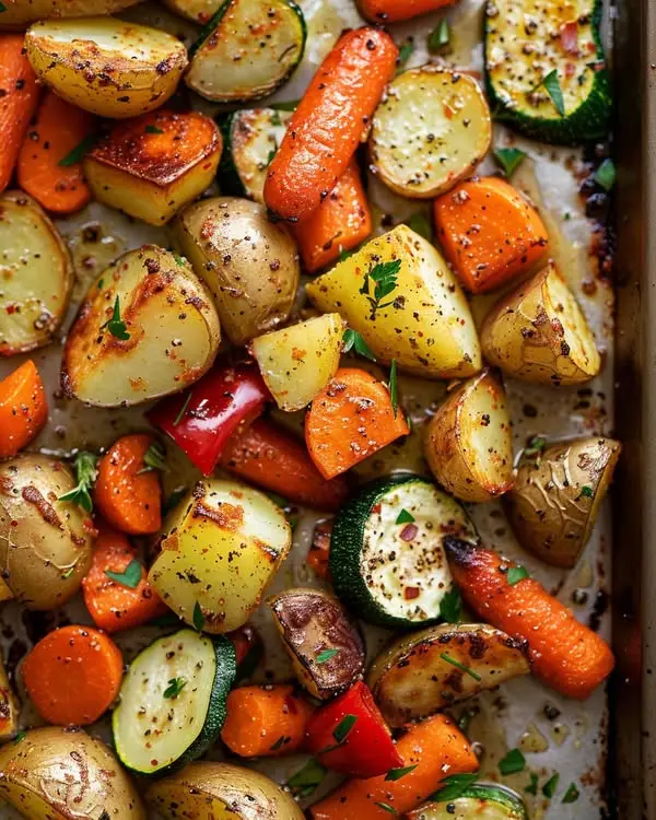 Ofengeröstetes Gemüse mit Kräutern – Einfaches Rezept für gesunde Beilage